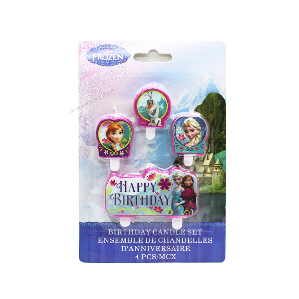 A Set of Frozen Party Candles Cake Topper Children's Birthday Party Decoration Cake Decorations New Candles