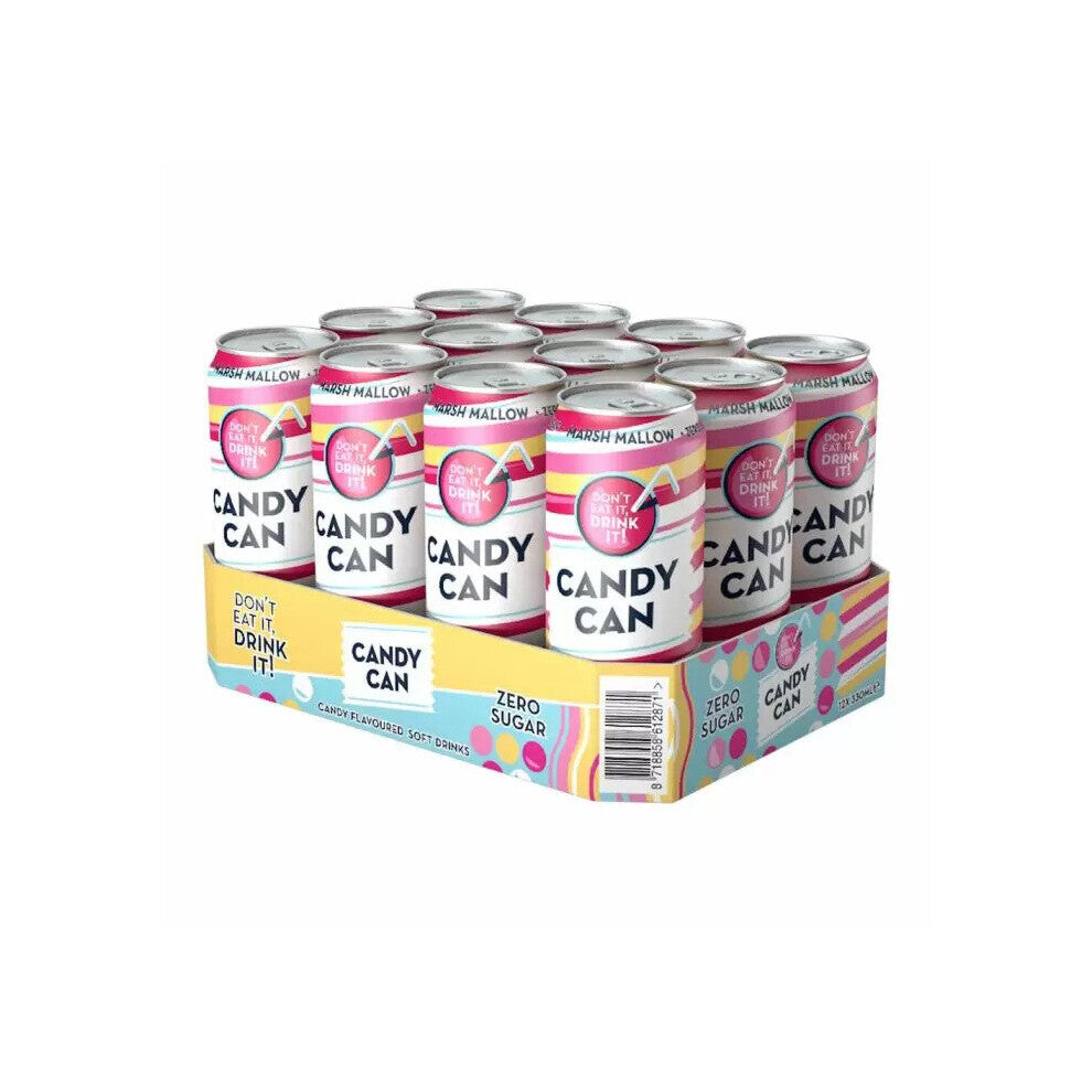 (Marshmellow) 12 x Candy Cans - Various Flavours Available