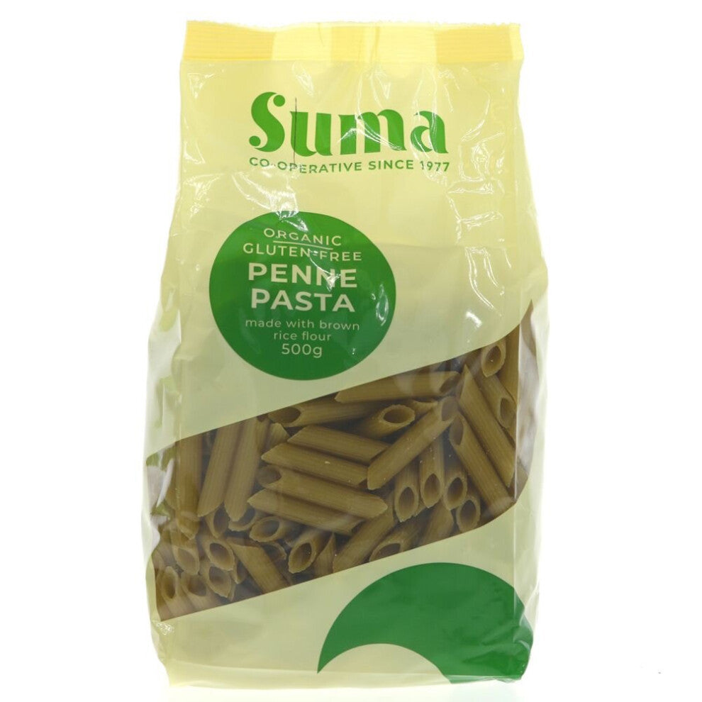 Suma Organic Brown Rice Penne Pasta 500g (Pack of 8)