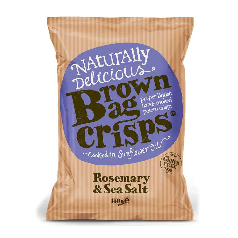 Brown bag crisps Rosemary & Sea Salt 150g (Pack of 10)