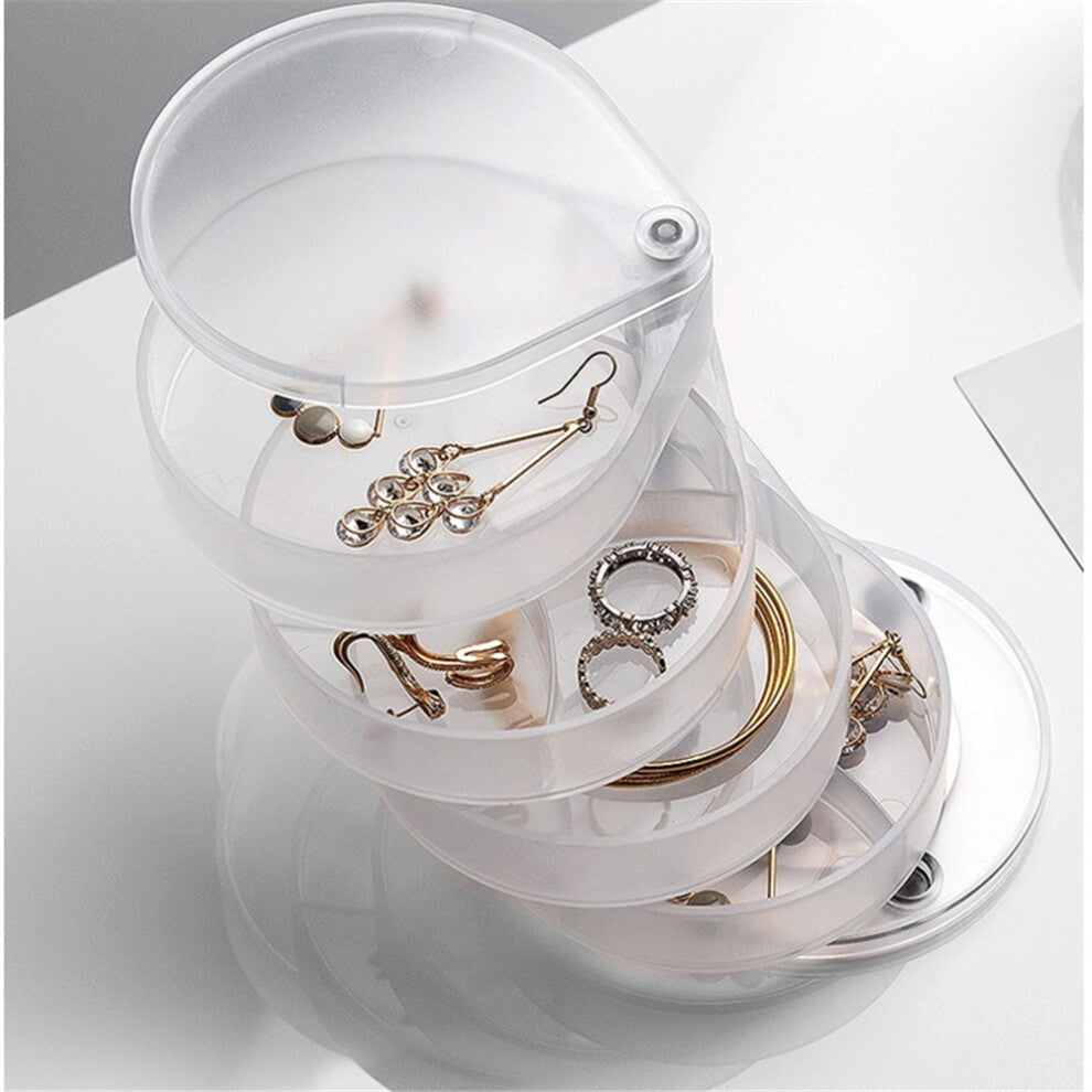 4 Tier 360 Degree Rotating Displayer Jewelry Case Box Storage Desktop Storage Organizer Rotating Storage Display Holder Supplies
