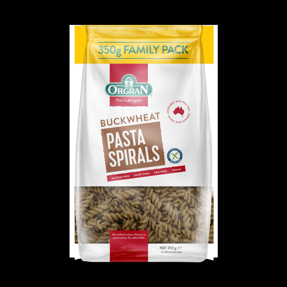 Orgran Buckwheat Pasta Spirals 350g (Pack of 5)