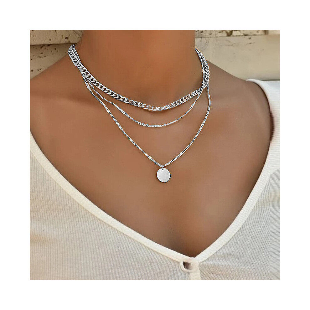 Vintage Necklace on Neck Chain Women's Jewelry Layered Accessories for Girls Clothing Pendant