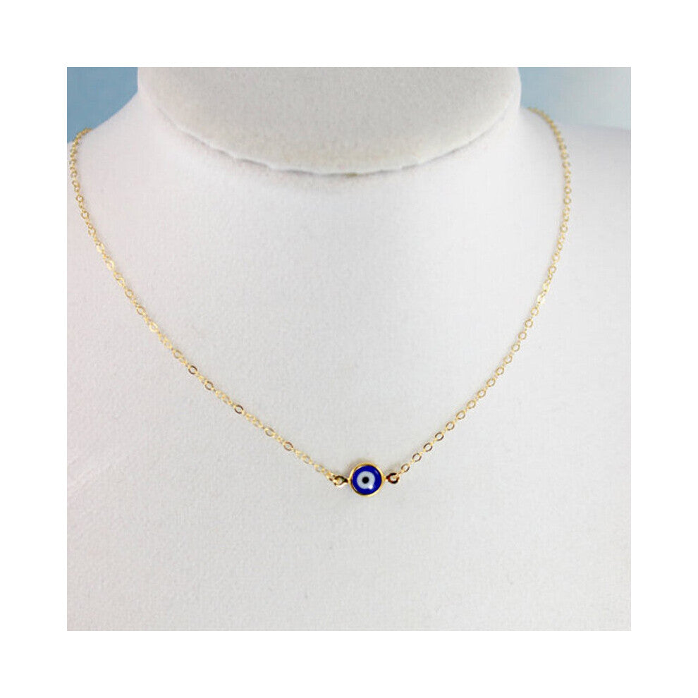 Evil Eye Pendant Necklaces for Women Girls Demon Eyes Chokers Silver Chain Necklace Minimalist Jewelry