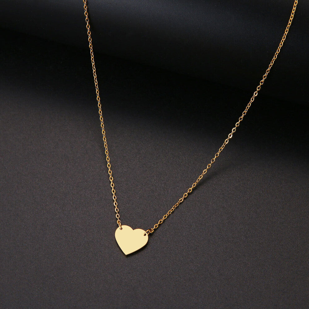 Heart Chain Necklace Stainless Steel Jewelry For Women Chokers Accessories Girlfriend Party Birthday Gift