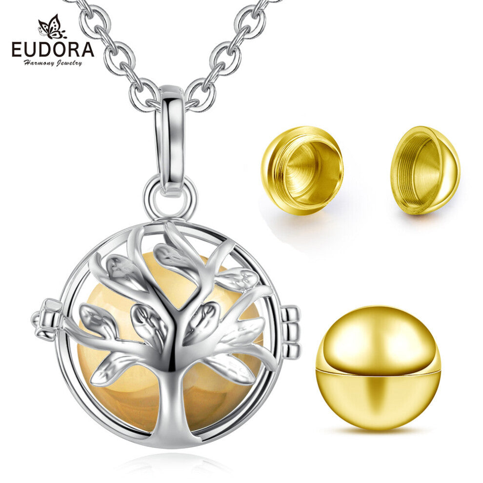 Stainless Steel Cremation Urns Ashes Jewelry tree of life cage cremation memorial ashes urn necklace Keepsake Locket H214