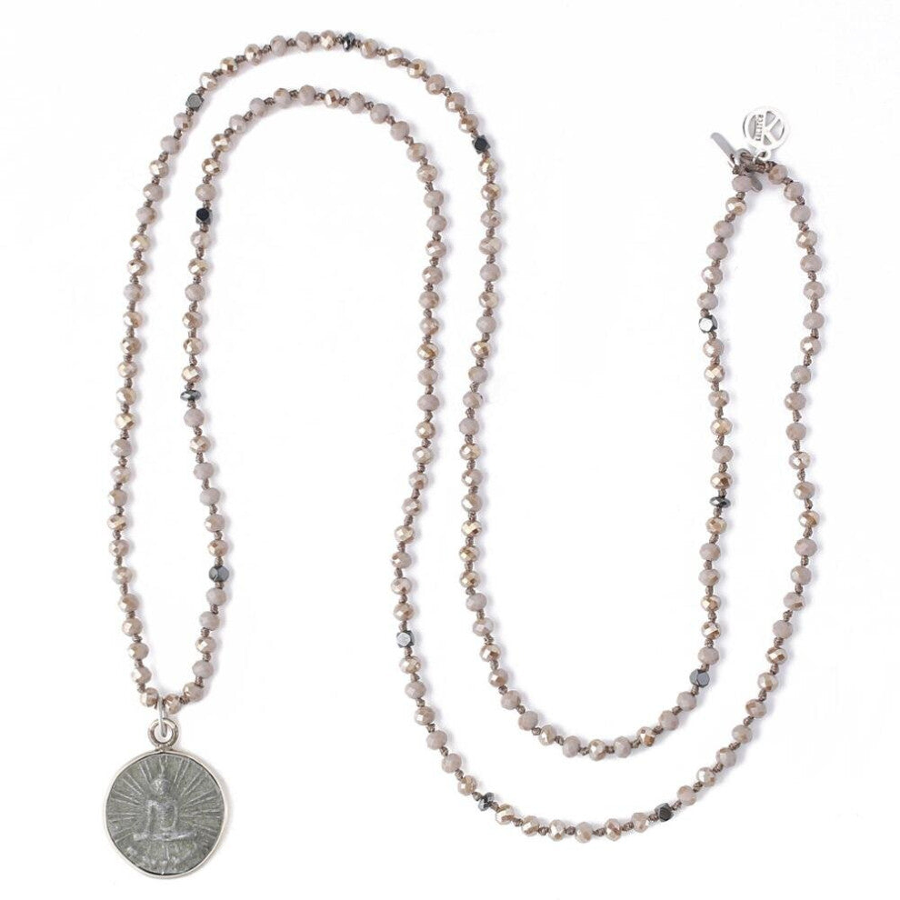 Silver Plated Buddha Pendant Necklace Stone Beads Charm Strand Necklaces Women Chokers Jewelry Chains