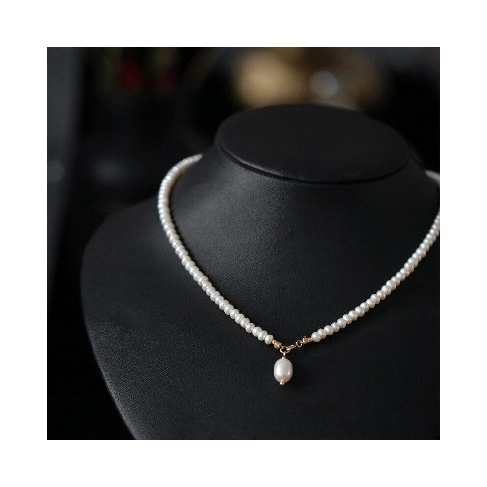 Natural Small Rice Pearl Lady Chokers Necklace For Women Jewelry