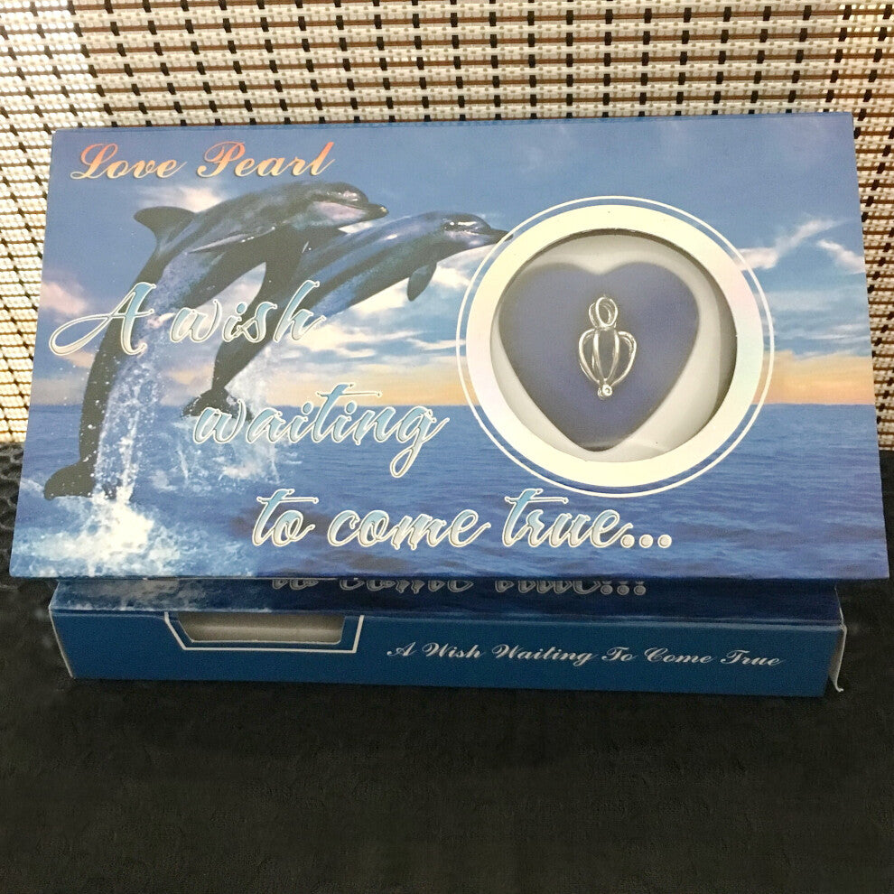 Pearl-Mussel Necklace Box Set Diy with Heart Shape Cage Pendant Pearl Oyster Family Lovers' Gift