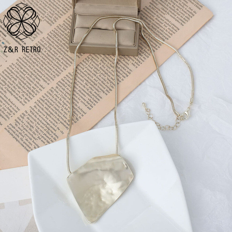 Silver Pendants Long Necklace Jewelry for Women Chains in Suspension Accessories Goth Chokers