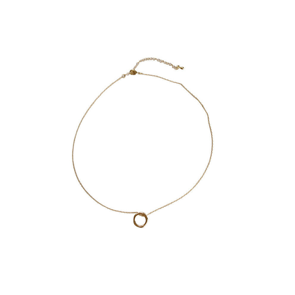 Minimalist Irregular Pendant Necklace for Women Alloy Hollow Geometric Chokers Necklaces Birthday Gift