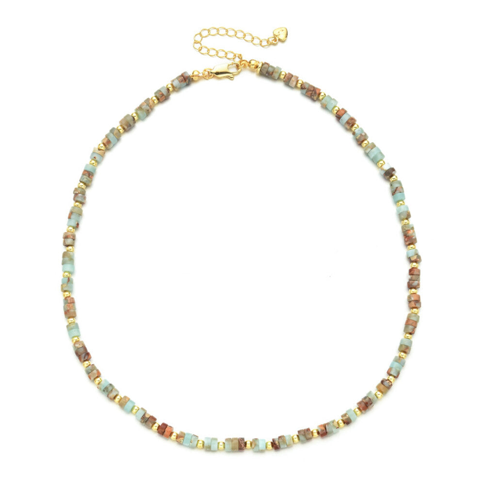 Natural Stone Women Chokers Necklace Chain Short Collar Jewelry Femme Homme Bijoux