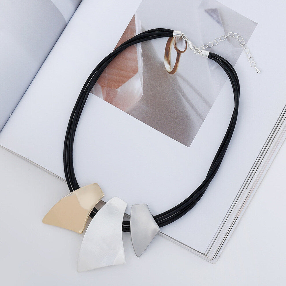Statement Geometric Neck Chokers Necklace Decorative Jewelry for Women Vintage Suspension Pendants Goth Accessories