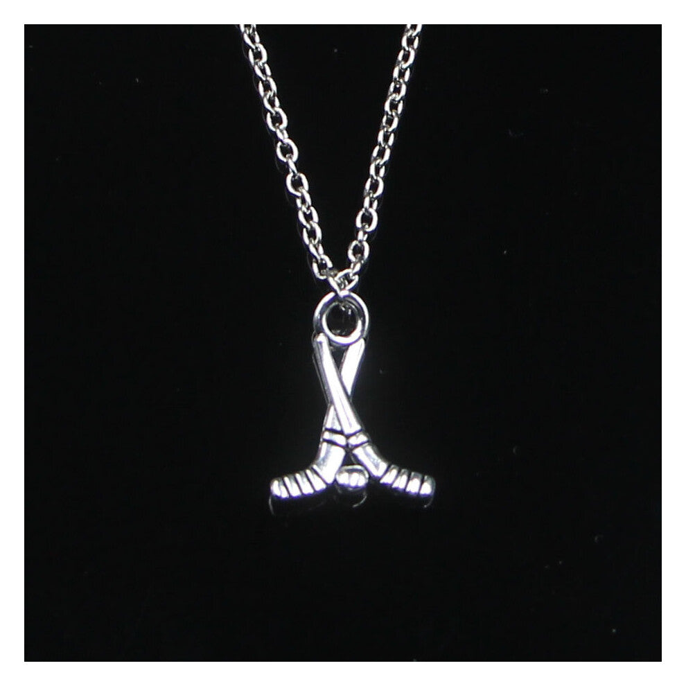 16*23mm Hockey Club Pendant Necklace Link Chain For Female Choker Necklace Creative Jewelry party Gift