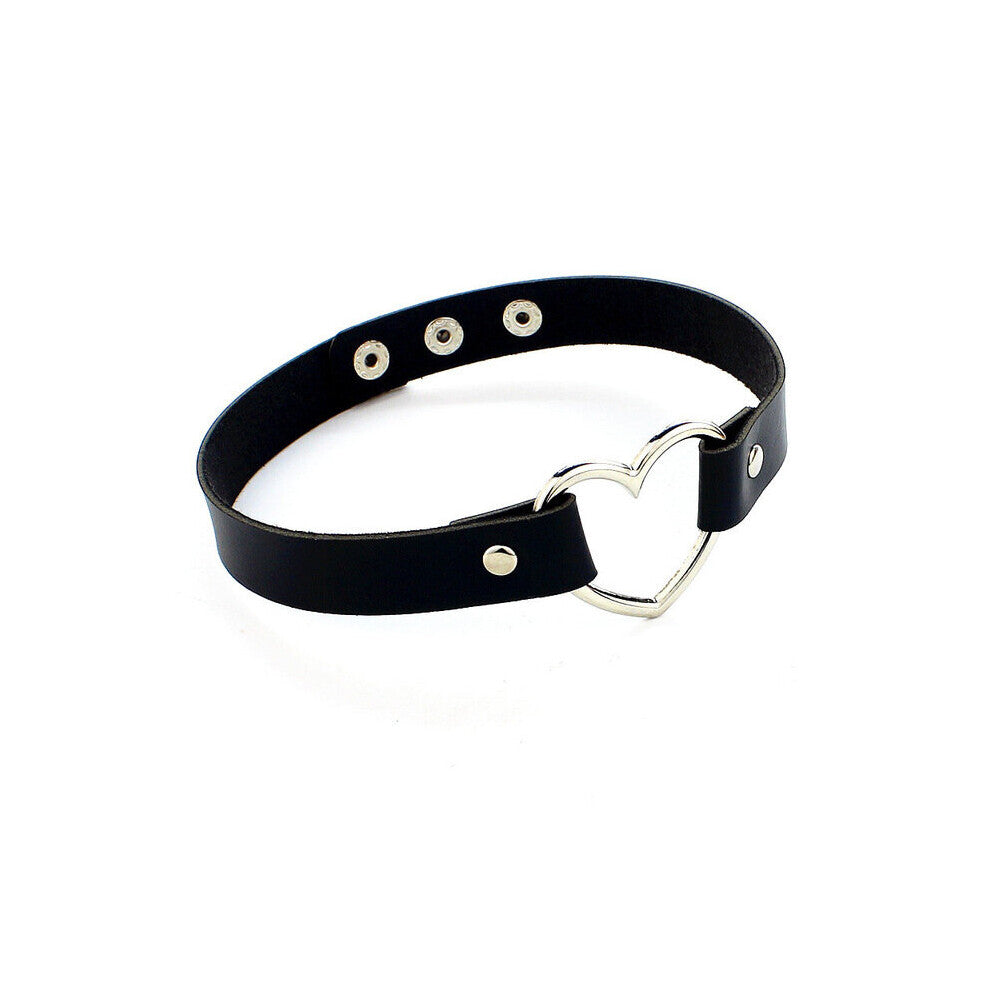 Heart Pu Leather Chokers Necklace Women Girls Punk Rock Party Jewlry Accessories Gift