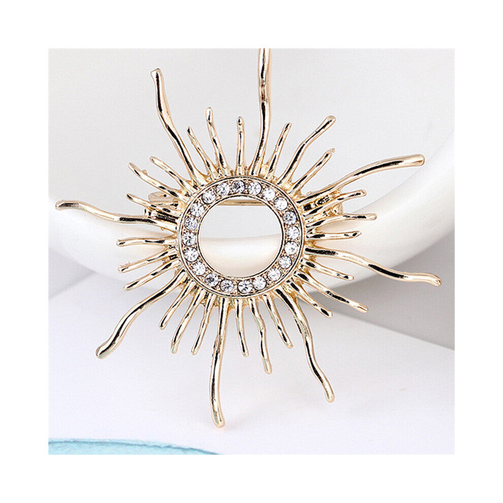 Fine Brooches Hijab Pins Scarf Buckles corsage For Women Sun Shaped Brooches Femme Scarf Clip Pins Weeding Coat Cardigan
