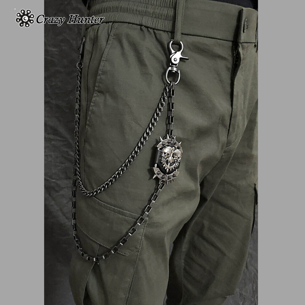 Skull Hip Hop Punk Keychain Biker Wallet Chain