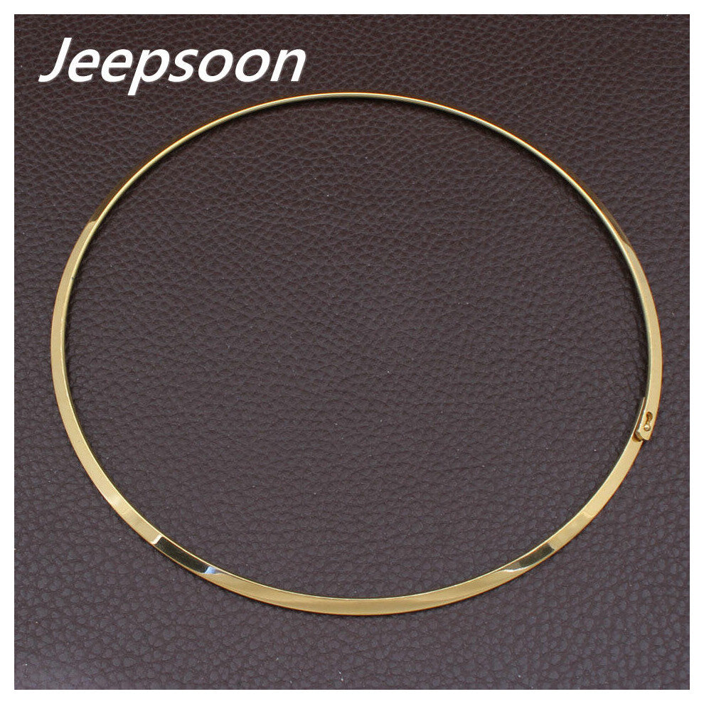 Stainless Steel Chokers Necklace Round Silver Jewelry For Women NFAABEAH