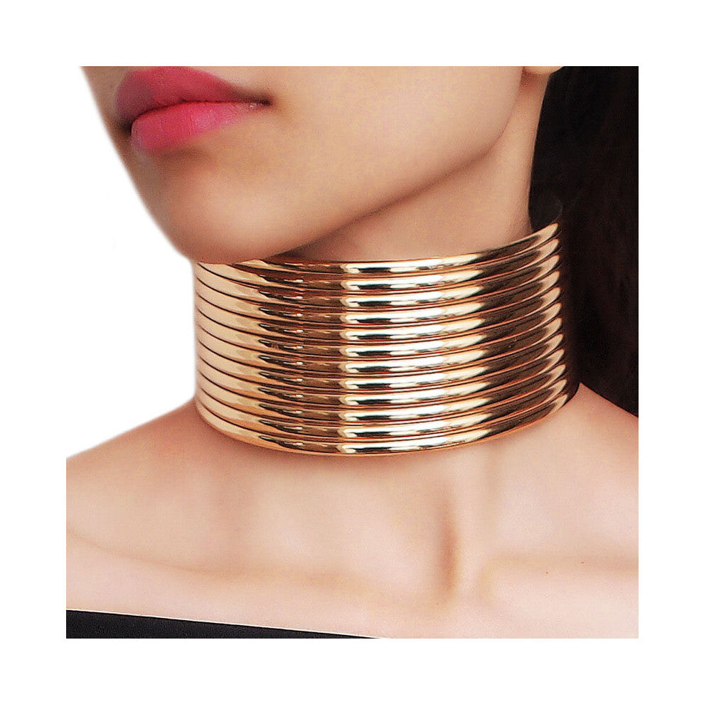 Vintage Chunky Chokers Necklaces Leather Statement Necklaces Jewelry Collar Chokers Big Indian Style