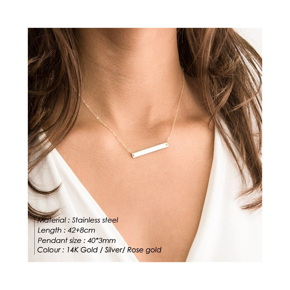 (White) eManco Minimalist Chokers Necklace for Women Stainless Steel Necklace Women Dainty Necklaces Jewelry