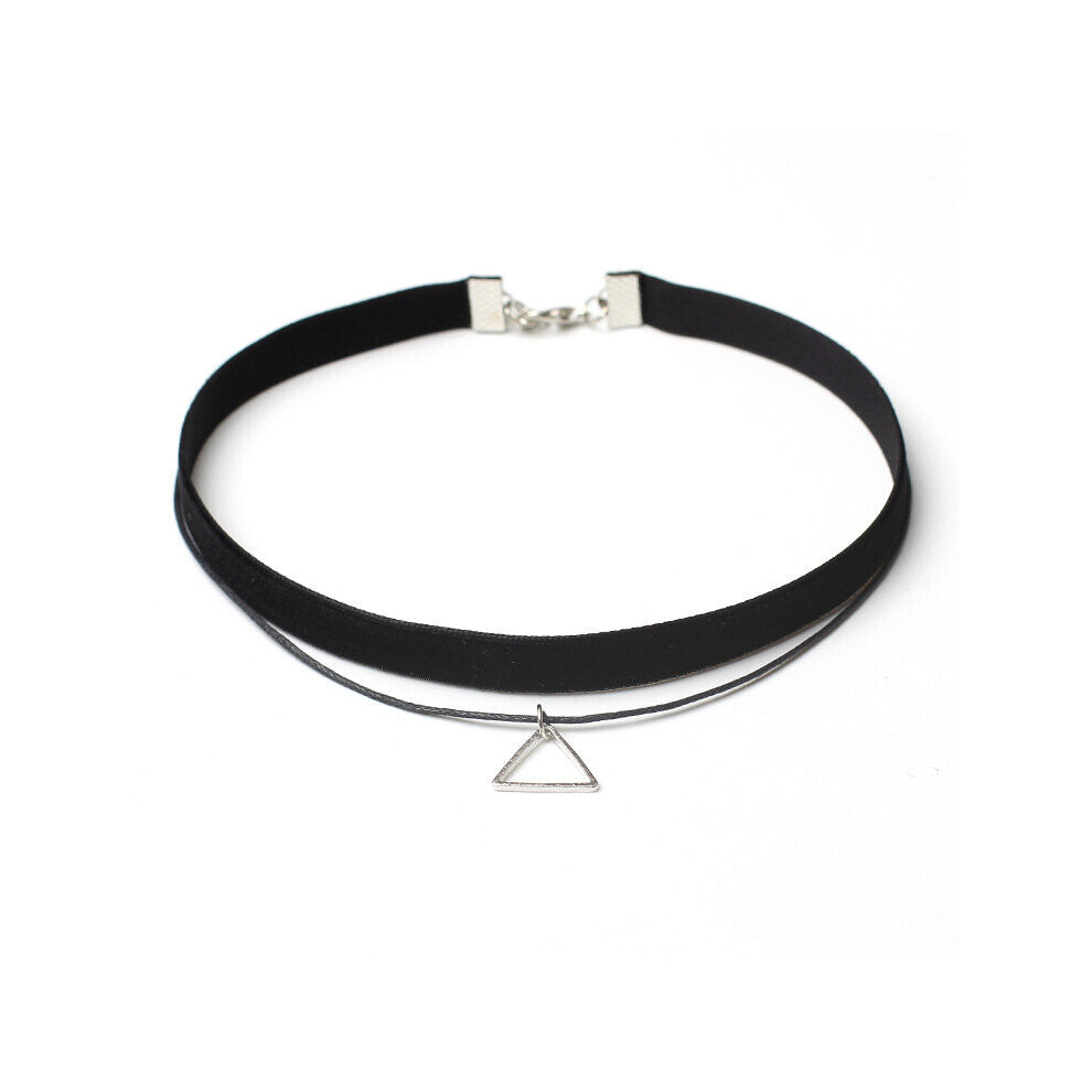 Punk Gothic Chokers Necklaces for women Flower Velvet Lace Chokers Lady Geometric Collar Necklaces Pendant Jewelry