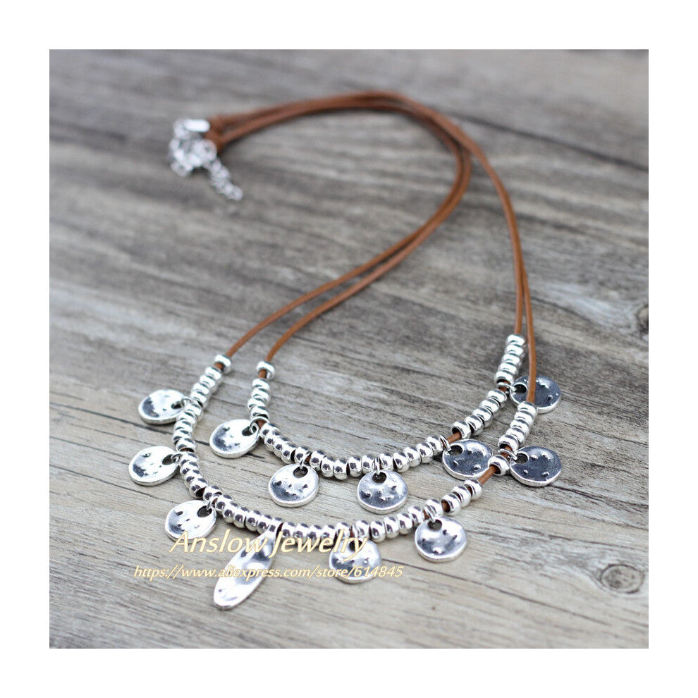 Anslow Jewelry Round Charms Accessory Collar Necklace For Lady Female Chokers Christmas Gift LOW0066AN