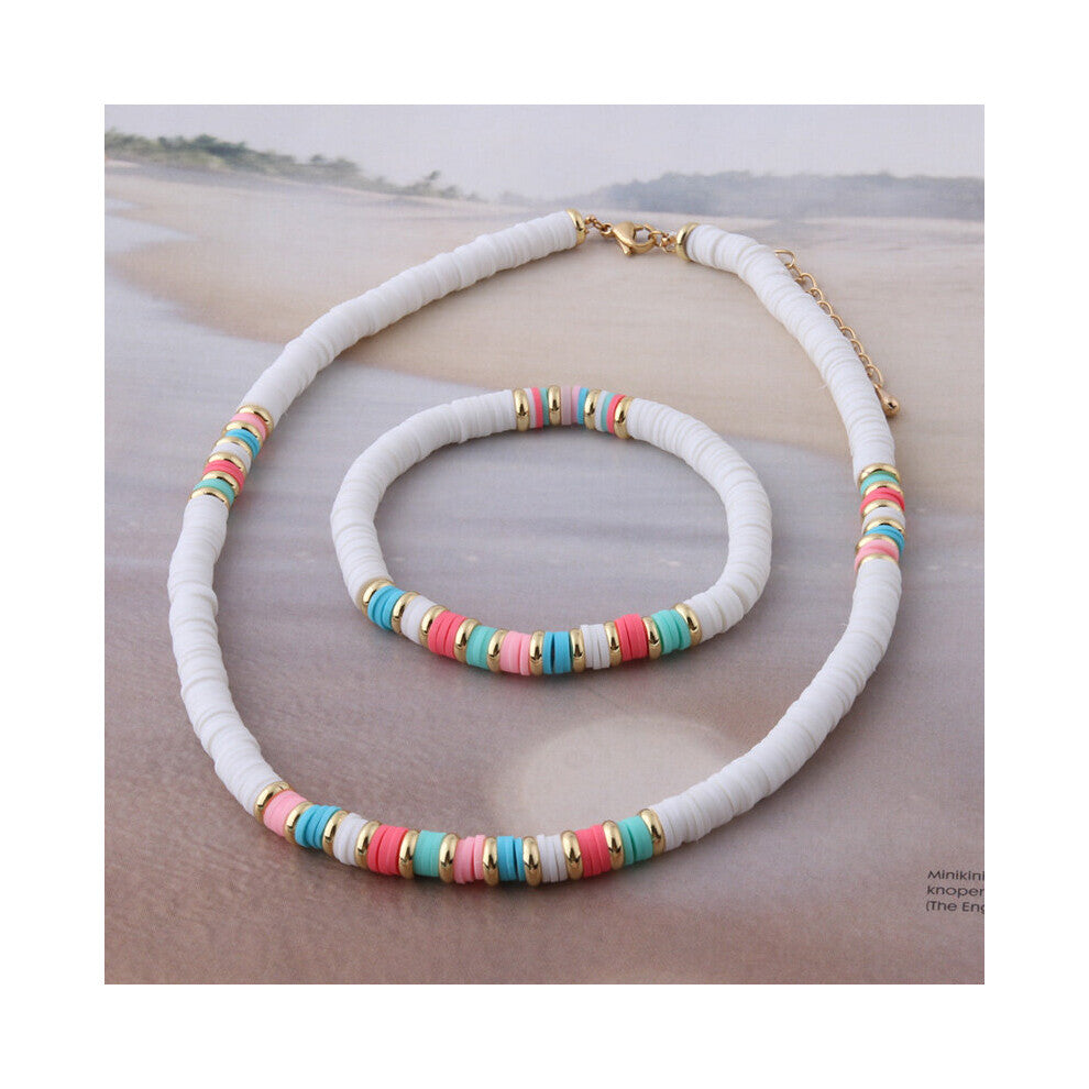 NeeFu WoFu set chokers necklaces ore Bohemian Fluorescent Bracelets For Women men Nationality stainless steel Jewelry