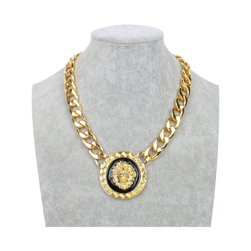 Lion Heads Pendants Necklaces Punk Chain Men Necklace Statement Girl Hip Hop Alloy Jewelry Chokers Collar