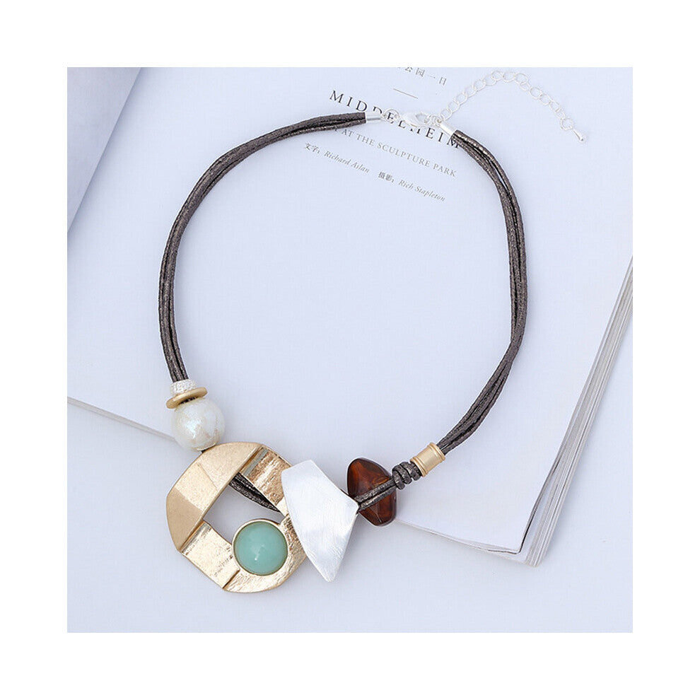 Big Statement Geometric Chokers Vintage Chains on the Neck Colar Necklace Goth Jewelry for Women Unusual Suspension