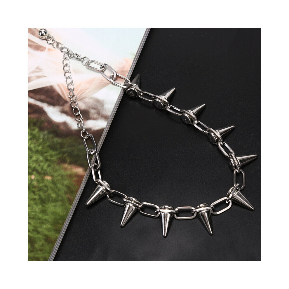 Punk Goth Rivets Chokers Necklace Spike Rivet Necklace Rock Gothic Chokers