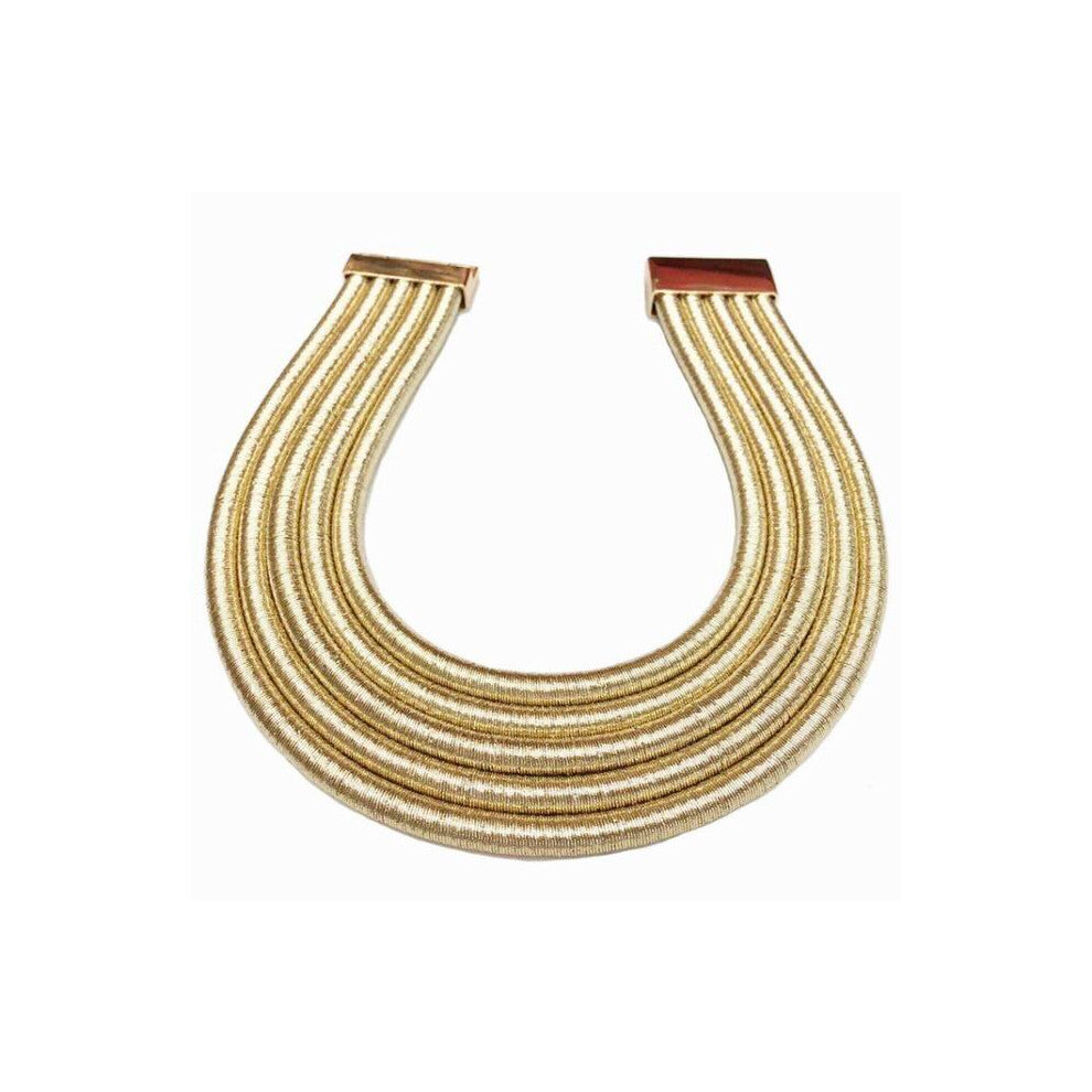 Multilayers Chokers Necklaces Chunky Collar Magnetism Button Women Statement Necklace Maxi Jewelry Chocker