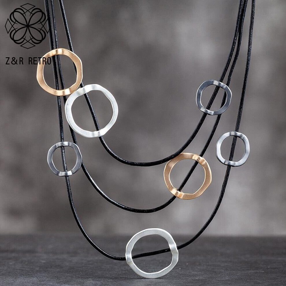 Women's Goth Chain Necklaces Circle Neck Chokers Necklace Jewelry Round Accessories For Engagement in