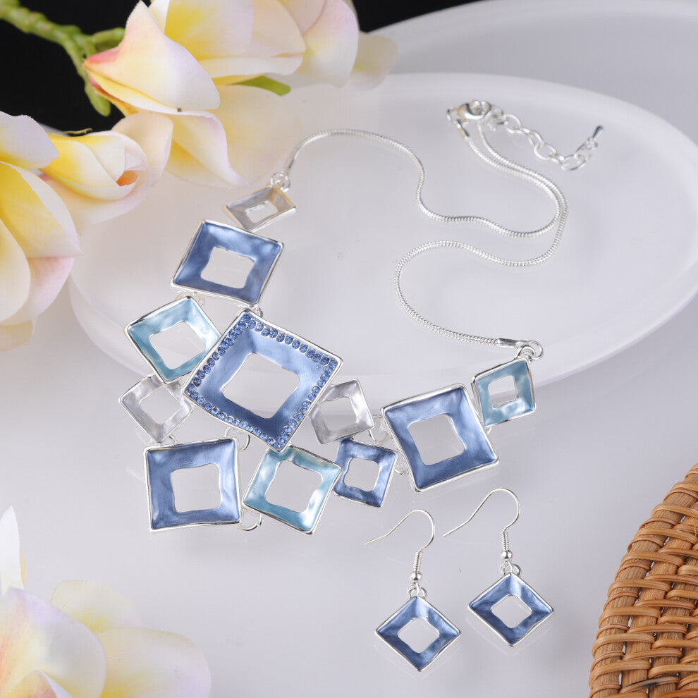 Enamel Irregular Geometry Necklace Women's Chokers Necklaces for Girls Dress Alloy Chain Women Mother's Gift