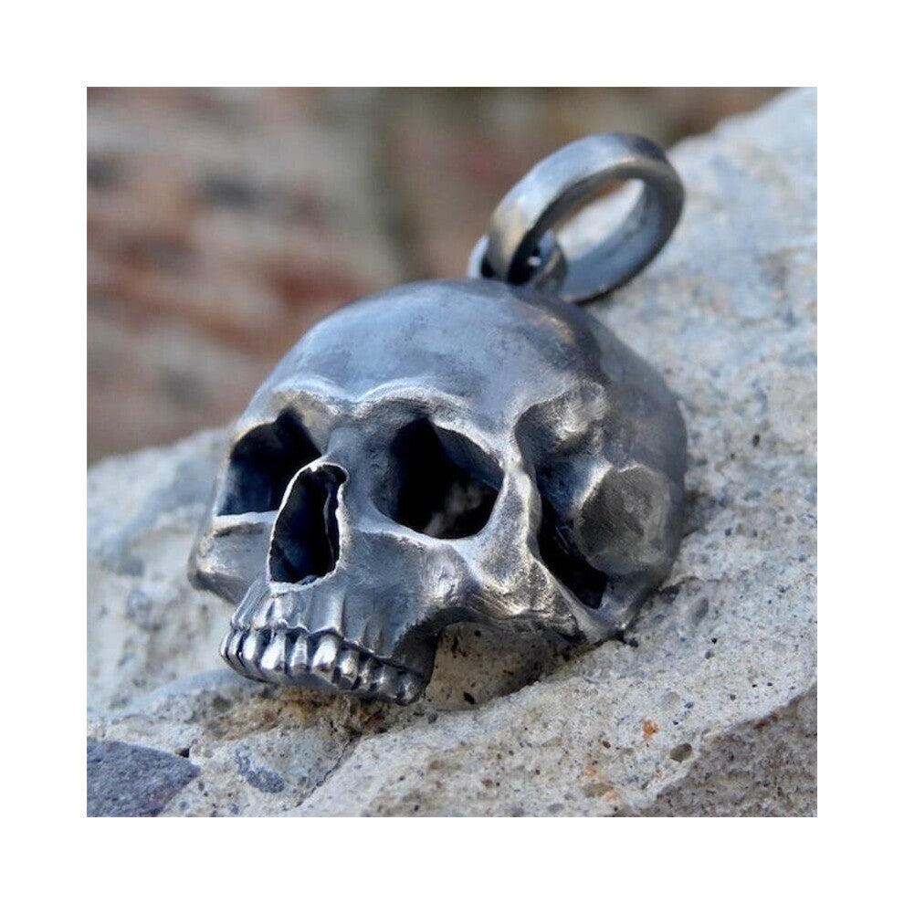 Unique Skull Pendant Necklace 316L Stainless Steel Pendant Mens Punk Biker Jewelry