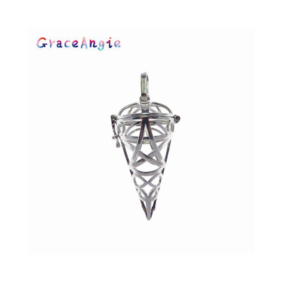 Beads Cage Locket Can Be Opened Phase Box Pendant Necklace Accessories DIY1Pc Dessert Ice Cream Model Mini
