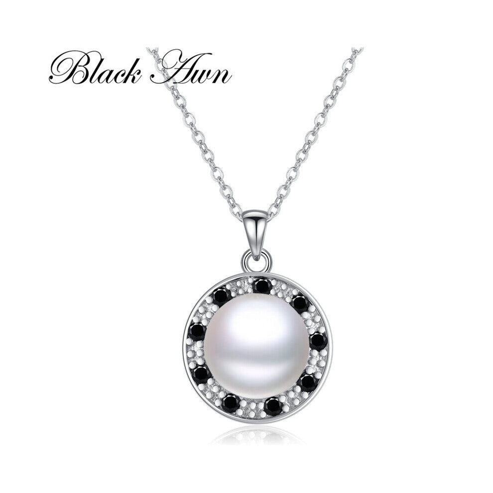 AWN Silver Necklace Silver Slide Necklace Women Jewelry Classic Round Necklaces&Pendants K075