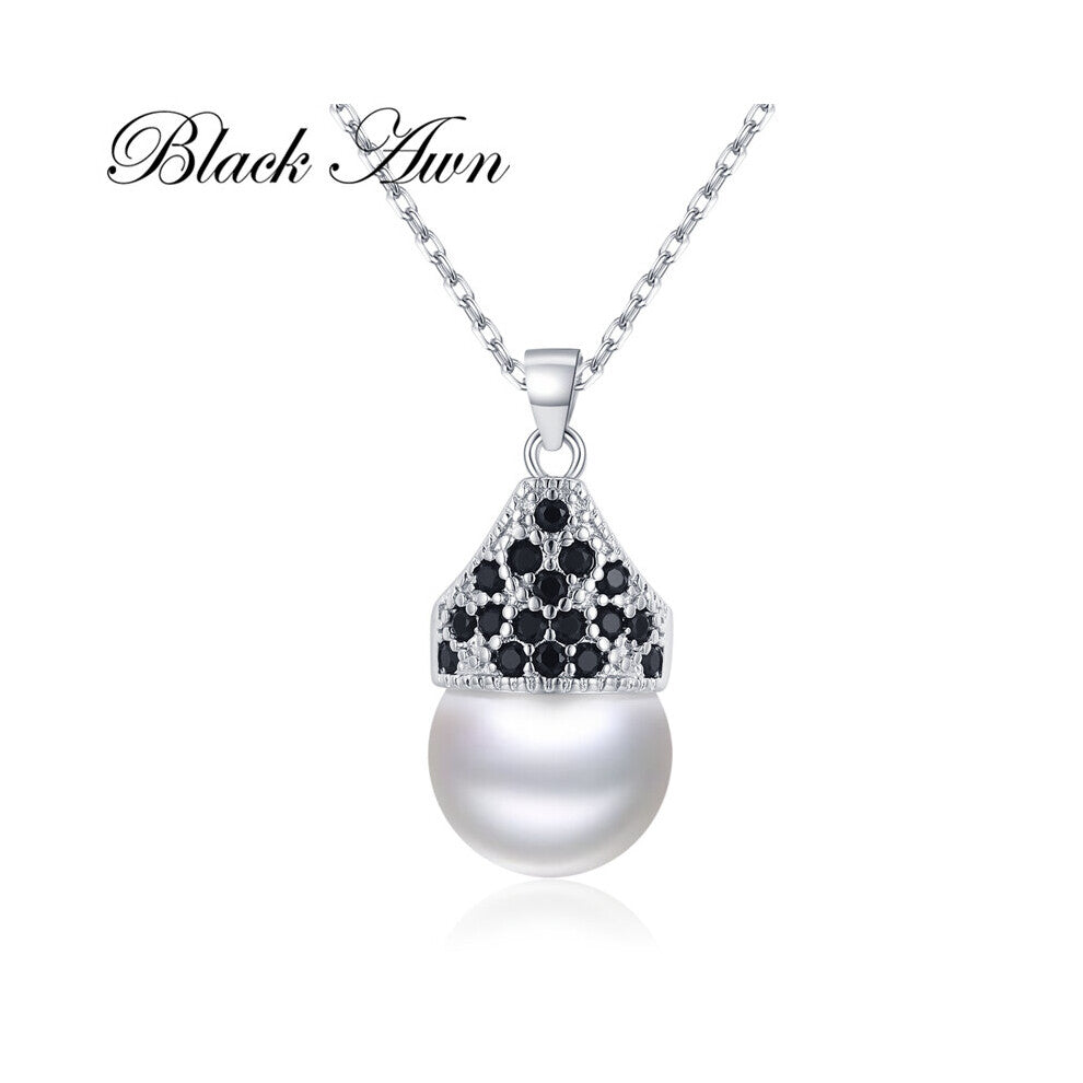 AWN Silver Necklace Silver Slide Necklace Women Jewelry Classic Round Necklaces&Pendants K074