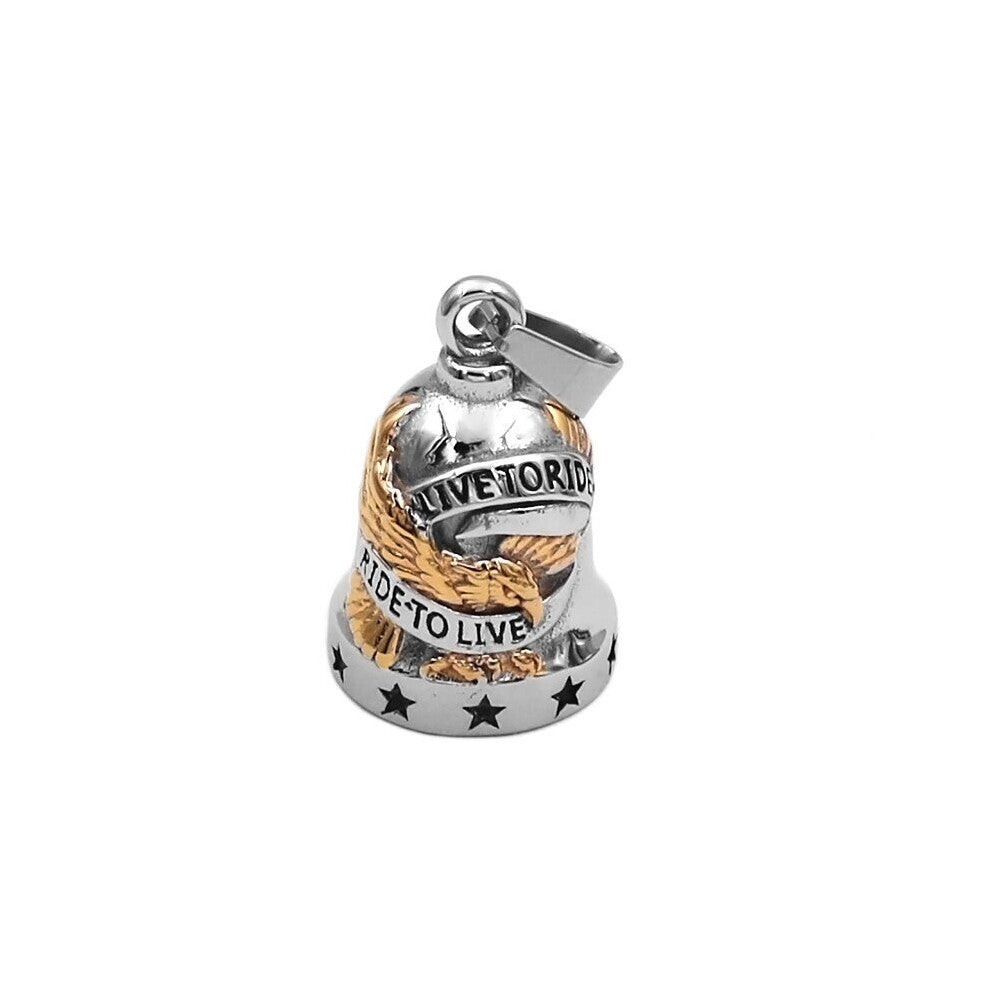 Live To Ride Eagle Biker Skull Bell Pendant Stainless Steel Skull Rose Lady Rider Motor Pendant Christmas Gift SWP0130