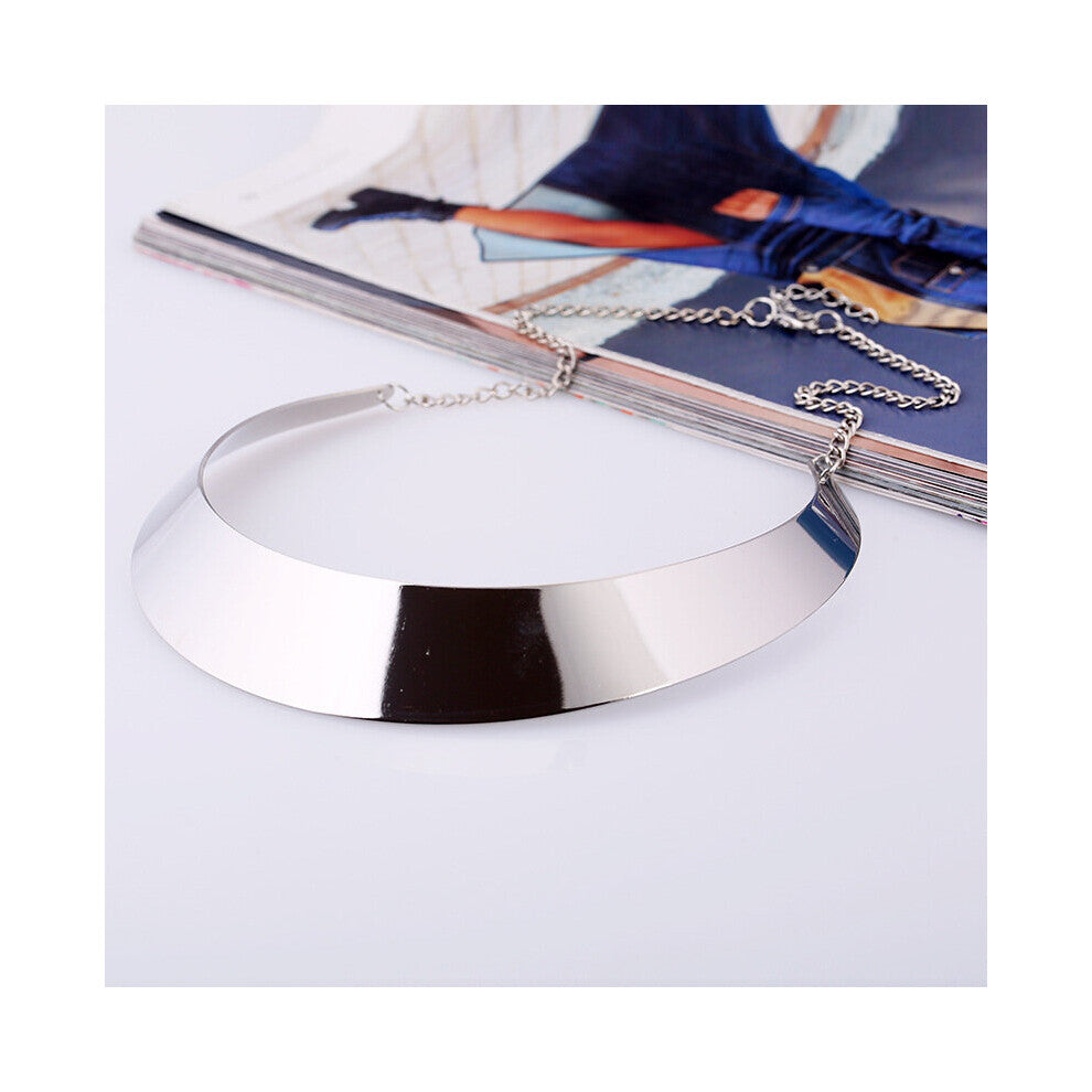 Punk Glossy Geometry Collar Choker Statement Necklace Women Necklaces Collares Collier