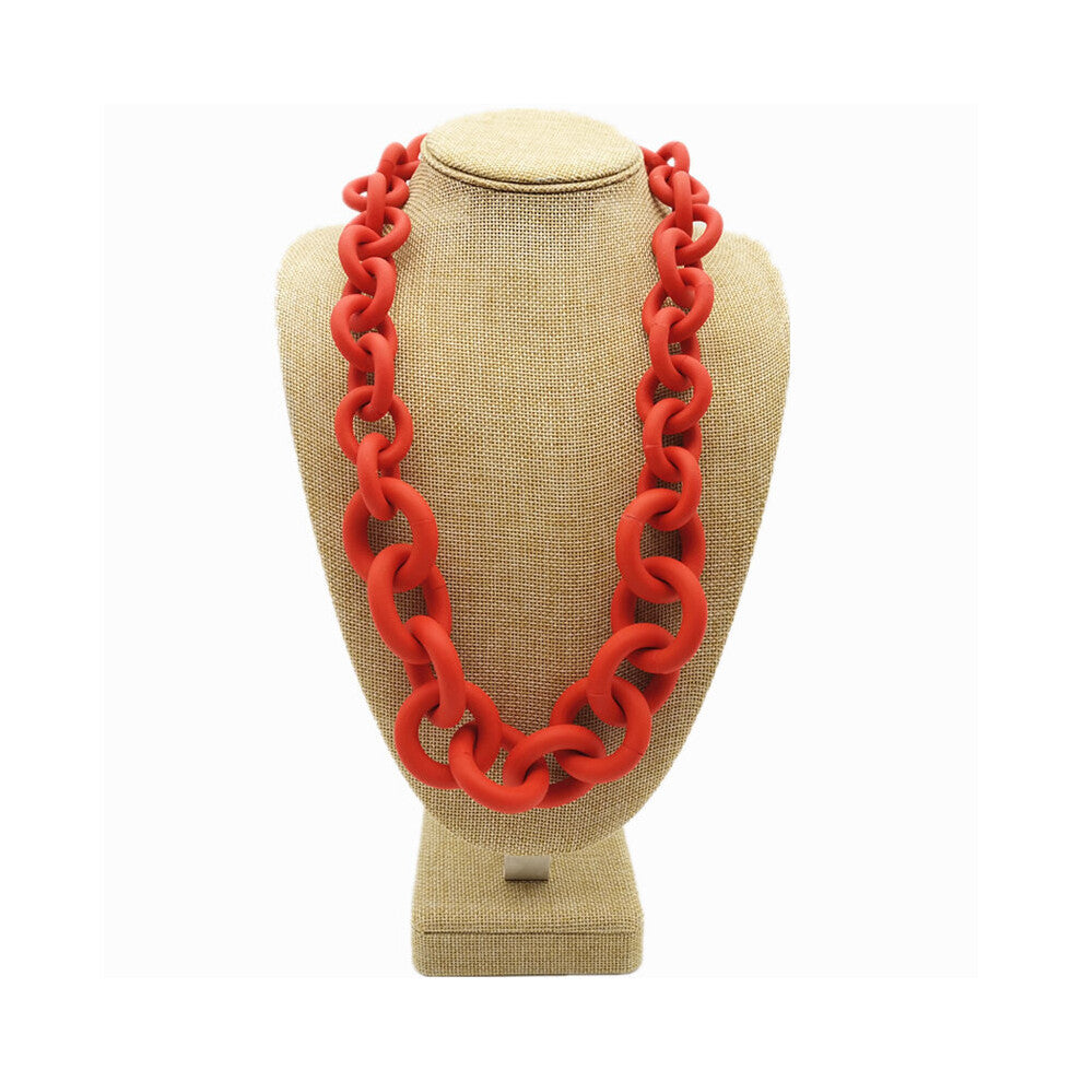 Circle Rubber Long Necklace For Women Vintage Mandalorian Pandent Necklaces Ethnic Clothing Accessories Chokers Jewelry