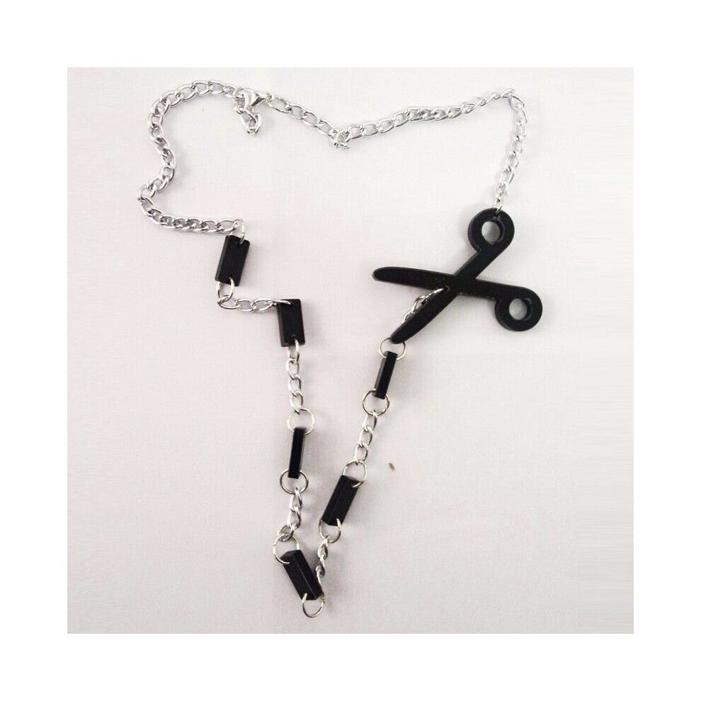 Hip Hop Jewelry Acrylic Scissors Chokers Necklace For Women Night Club