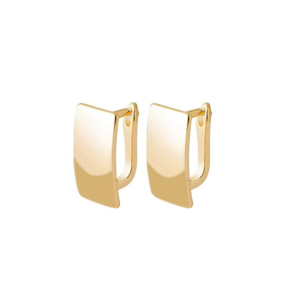 Creative Personality Women's Earrings Metal Geometry Rectangular Glossy Earrings for Women Engagement Jewelry