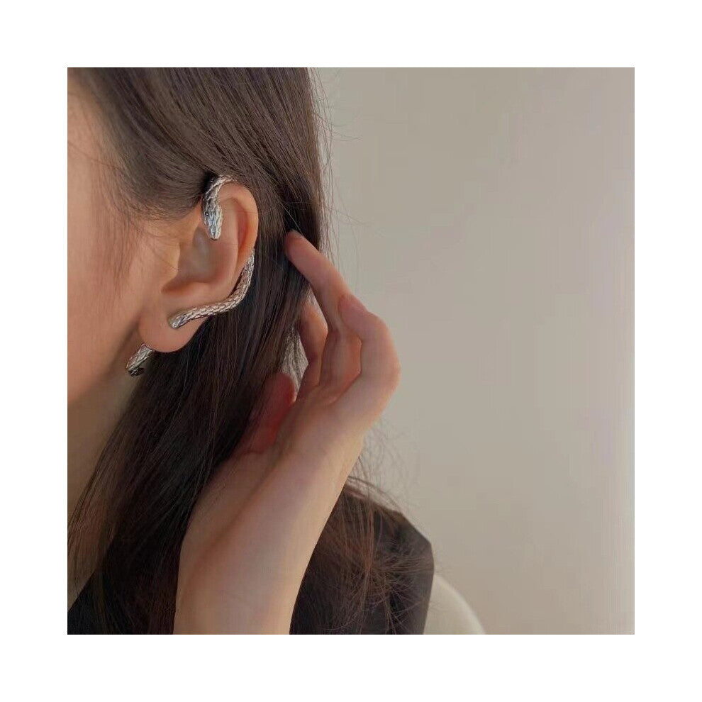 Vintage Winding Snake Earrings Clips Men's Earrings Women's Singles Men Street Hip Hop Women's Ear Cuffs Earrings Jewelry