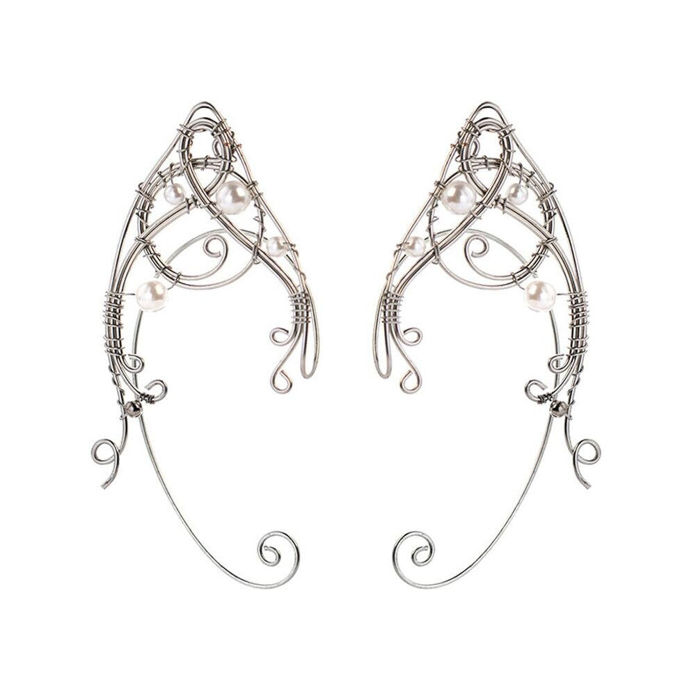 2Pcs Elf Ear Cuffs Ear Hook Clip On Earrings Jewelry Gift for Women