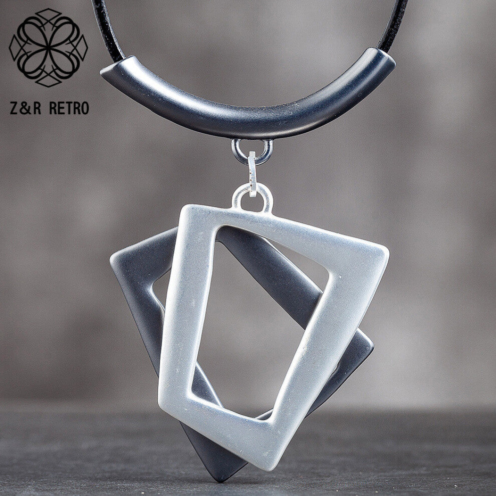 Neck Chokers Necklaces Geometric Leather Goth Women's Statement Suspension Jewelry Female Decoration Accessories