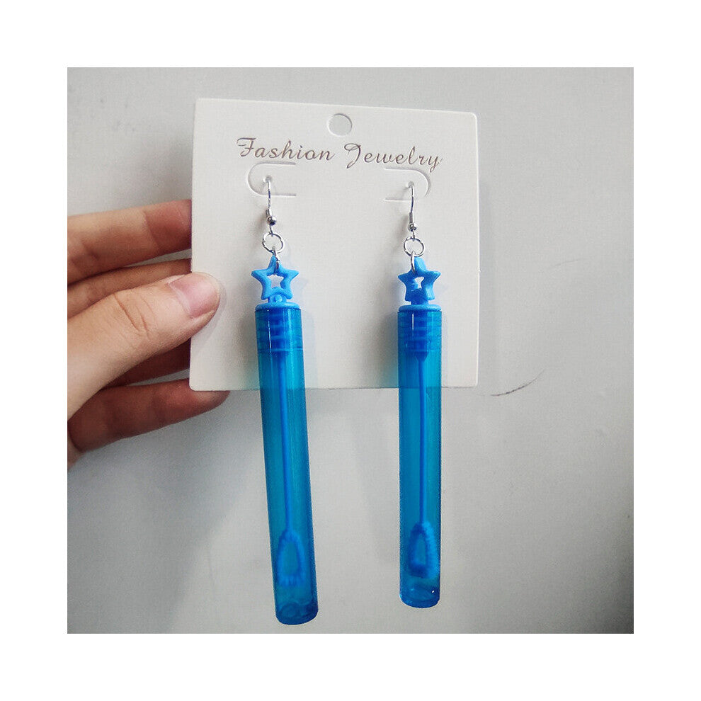 Real bubble blower earrings pair Real Bubble blower dangle Earrings, quirky jewellery, funky fun earrings