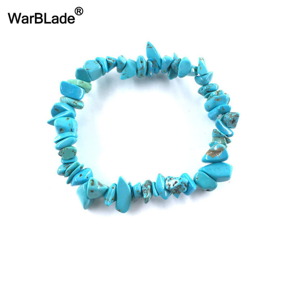 35Color Natural Gem Stone Bracelet Irregular Crystal Stretch Chip beads Nuggets Bracelets Bangles Quartz Wristband For Women