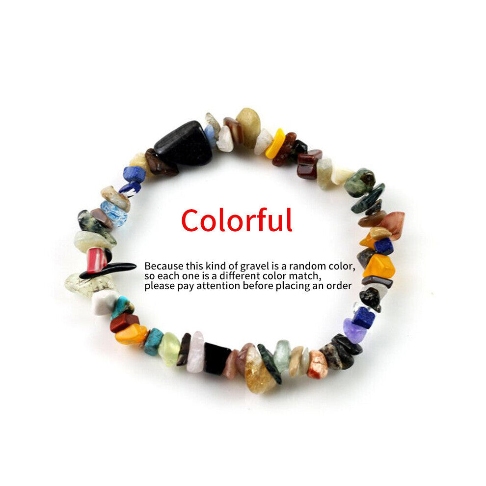 Natural Irregular Gem Stone Bracelet Stretch Chip Beads Nuggets Amazonite Rose Crystal Quartz Bracelets Bangles For Women