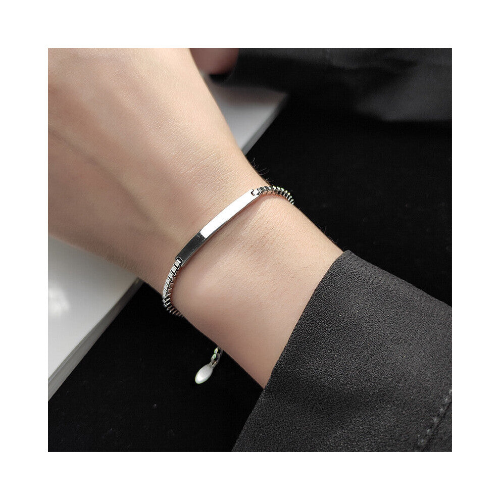 Silver Bracelet INS Couples Accessories Charm Splicing Chain Glossy Geometric Party Jewelry