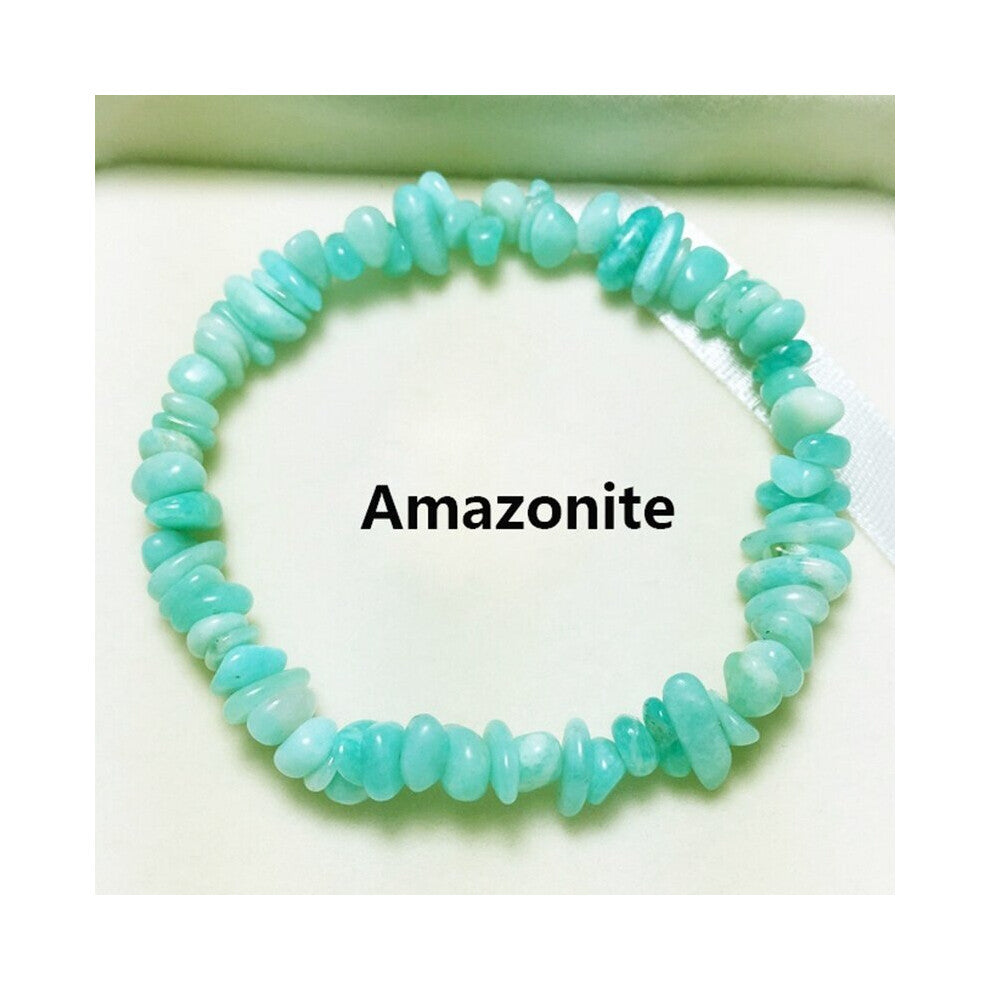 Irregular Natural Crystals Chakras Stone Bracelet Beads Chips Jewelry Bracelets Yellow Crystals Clear Crystals Aquamarines